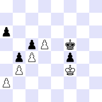Schachdiagramm für Schach trainieren - Motiv gedeckter gegen entfernter Freibauer.