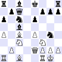 Schachdiagramm für Schachkurse - Motiv Ablenkung.