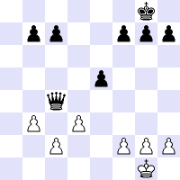 Schachdiagramm für Schachkurse - Motiv Doppelbauer.