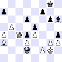 Schachdiagramm für Schachseminare - Motiv Verteidigung durch Abtausch von Angriffsfiguren.